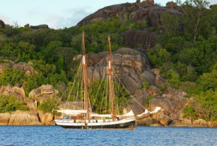 Voilier pirate en Seychelles